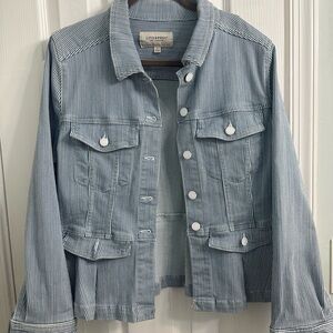 Liverpool Blue and White Striped Jean Jacket